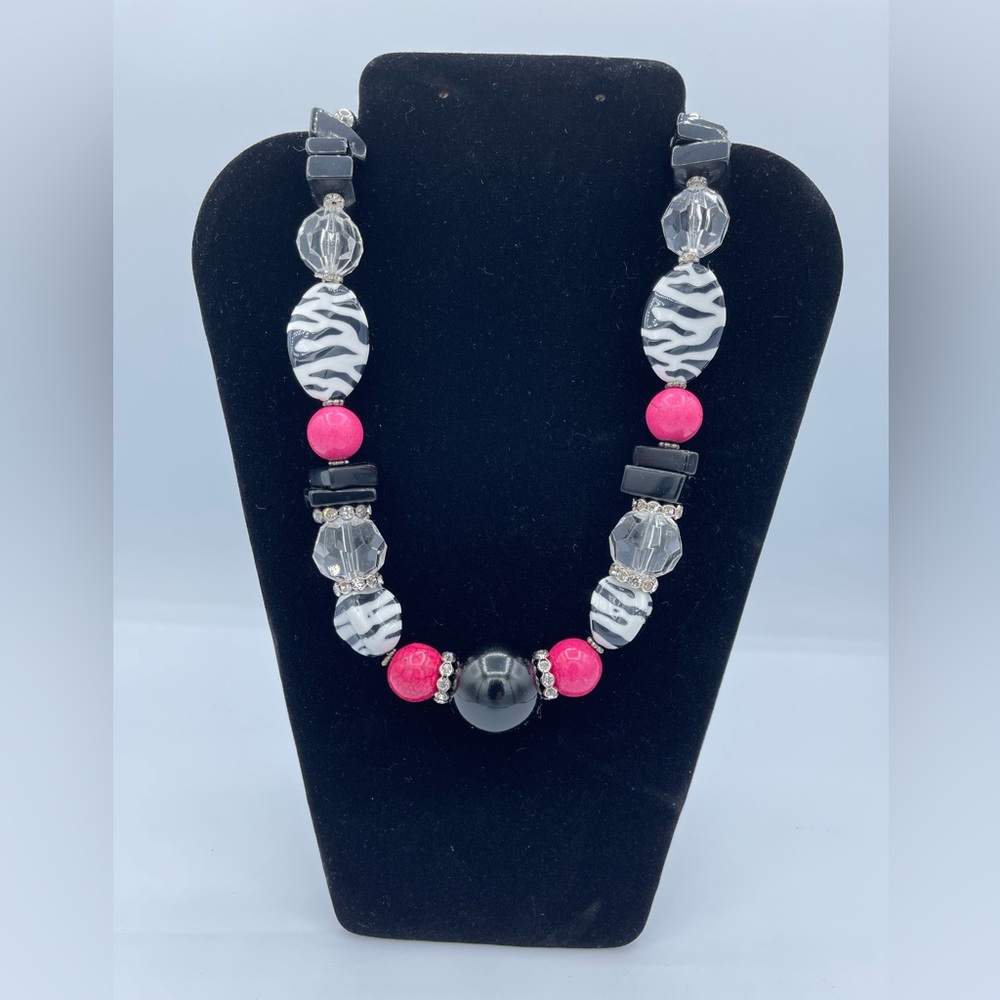 Fun and Funky Vintage Handmade  Beaded Necklace